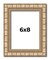 6x8 Modern Bamboo Picture Frame with UV-Resistant Acrylic & Acid Free Backing, Available in 5 Finishes - Gold, Silver, Brown, Black, and Natural